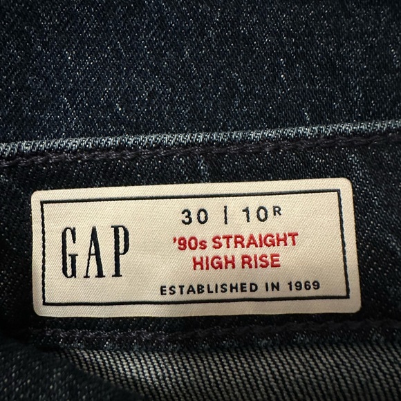 GAP '90s Straight High Rise Jeans - Deep Indigo - Picture 6 of 8